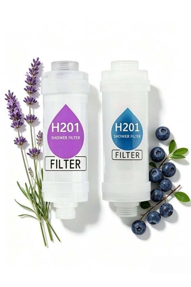 2‑Pack Vitamin C Scented Shower Filter, Hard Water Purifier Removes Chlorine & Harmful Impurities,