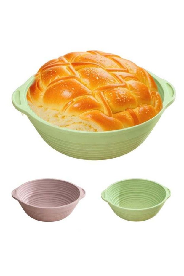 2 Pack Silicone Bread Proofing Baskets for Sourdough, Foldable Proofing & Baking Bowls with Dual H