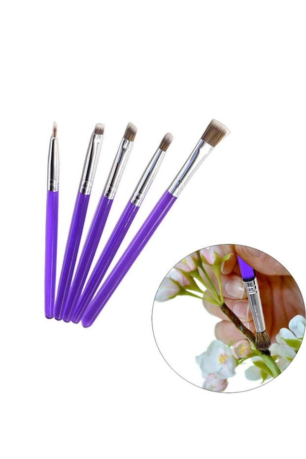 5 Pcs Paint Brushes Fondant Tools for Cake Baking Chocolate Sugar Cookie Decoration Cake Brushes Fo