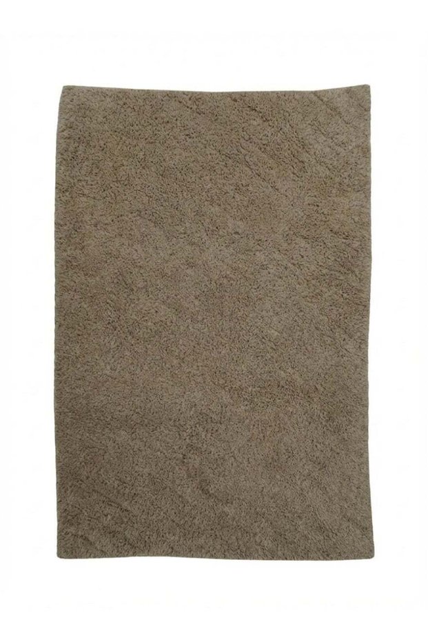 50 x 80 cm Beige Sand Tufted Cotton Bathmat with Anti-Skid Backing, 100% Pure Cotton Premium Absorb