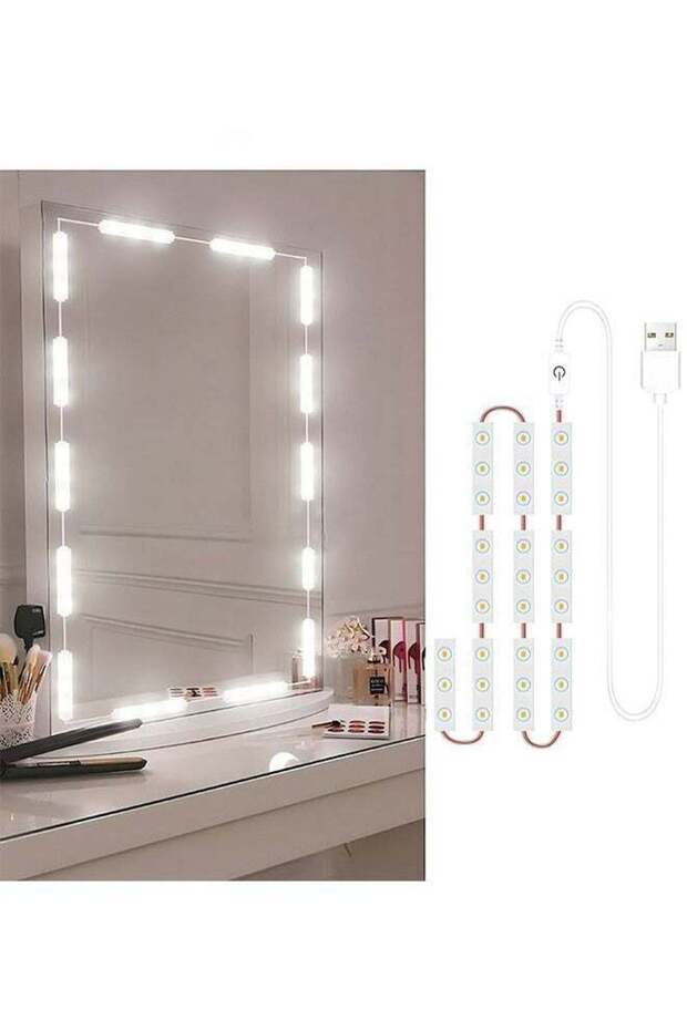 Led Vanity Lights Kit,1.5M Dimmable Touch Control Vanity Mirror Lights,Ultra Bright White LED For M