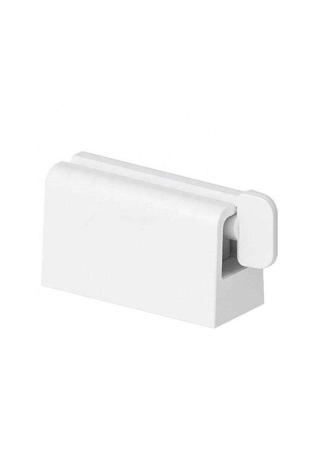 Rolling Toothpaste Squeezer Holder Dispenser For Bathroom White 85x30x45mm