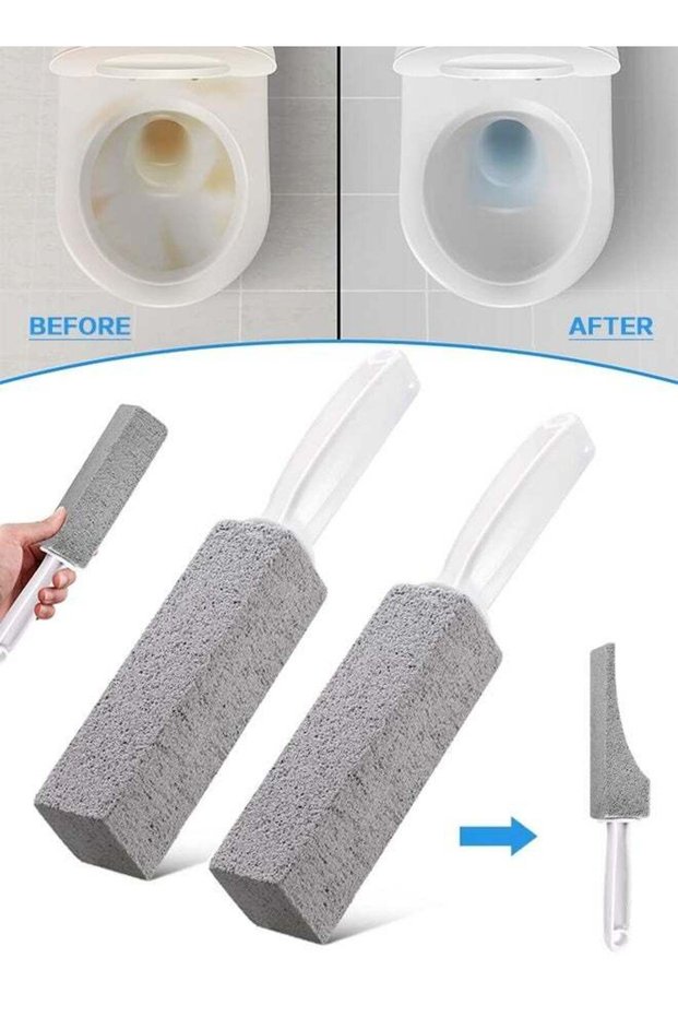 2 Pack Toilet Pumice Stone with Handle, Pumice Stone Toilet Bowl Cleaner, Suitable for Removing Lim