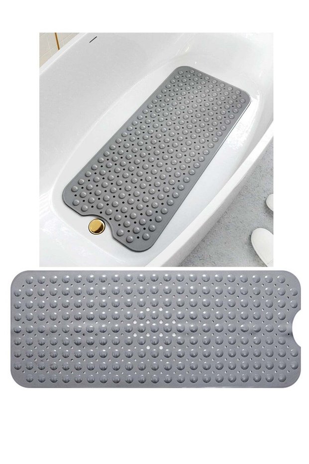 Anti-Slip Thickened Bath Mat Bathtub Mat Soft Safe Shower Bath Massage Mat With Suction Cups Non-Sl