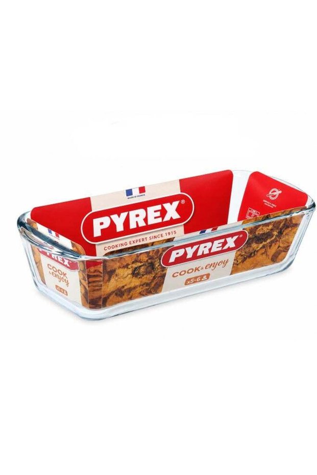 Pyrex Bake&Enjoy Rectangle Loaf Dish 28cm 1.5L Borosilicate Glass Baking Pan, Oven, Microwave & Dis