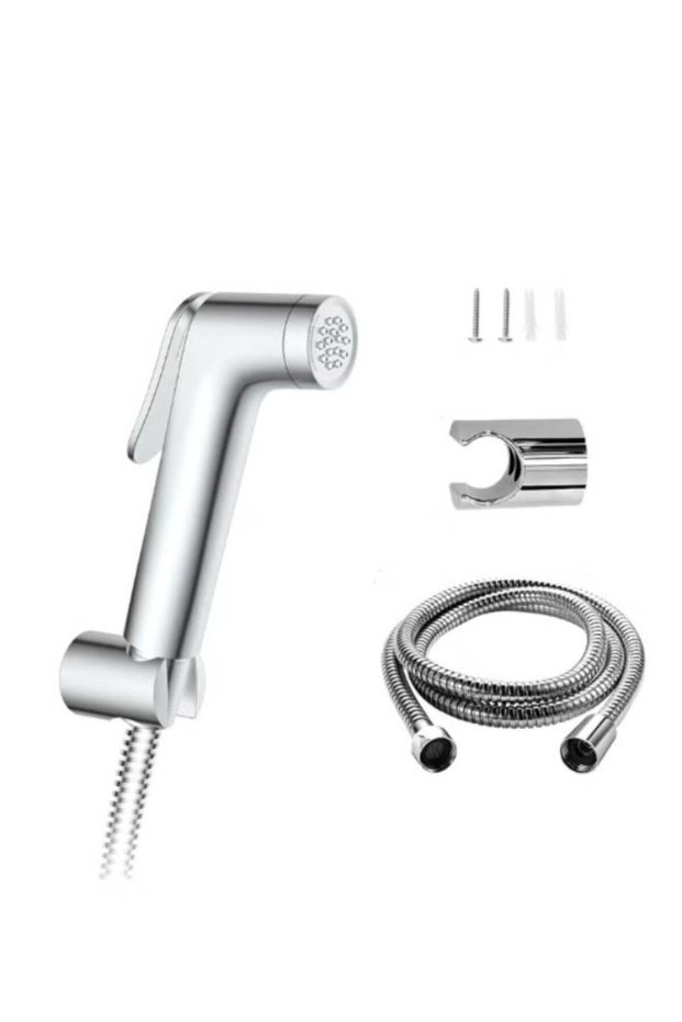 Shattaf Set,Bidet Sprayer for Toilet with 47inches Stainless Steel Bidet Hose, Wall Mounted Handhel