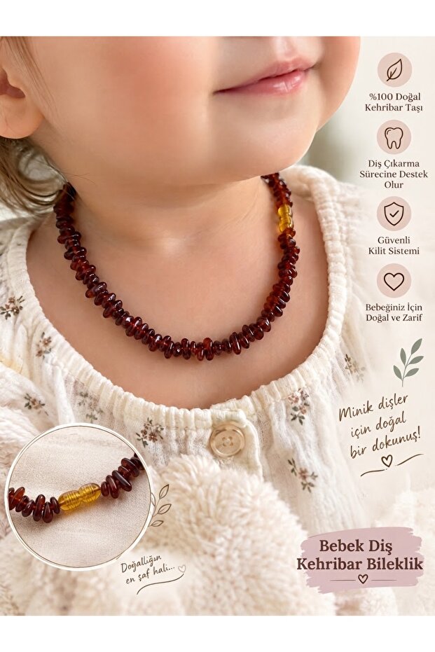 Original Amber Baby Teeth Necklace and Bracelet Set – Securely Lockable