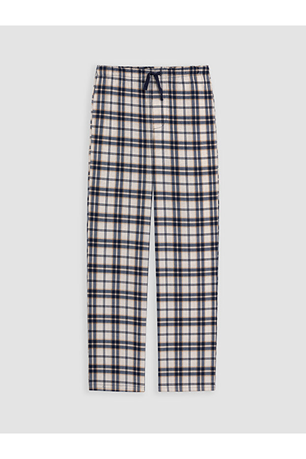 Peak New Season Brown Plaid Patterned Men's Pajama Bottoms