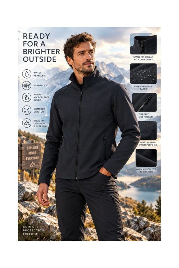 Jacheta softshell barbati, - IB410