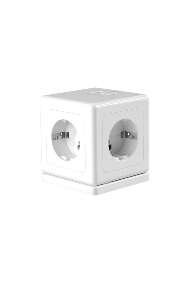 Prz04، 4 مقابس، مقبس حماية من التيار، 1x Type-c، 2xusb 5v، كابل بطول 2 متر، 306 جول، تصميم مكعب (b)