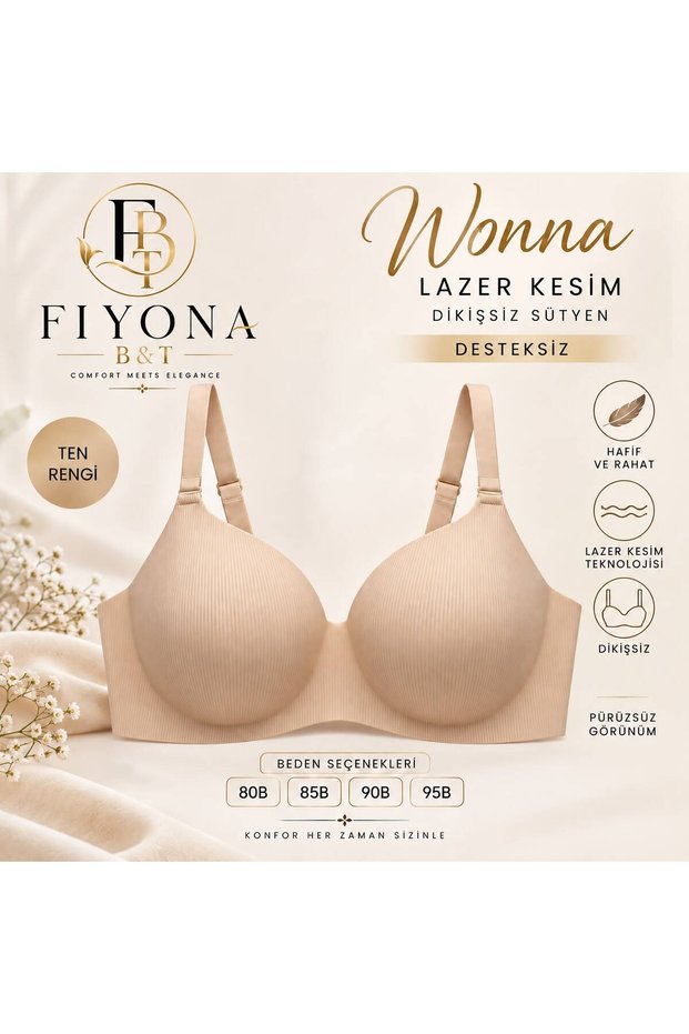 Wonna laser cut Stitch-Free unpadded bra - 2821 - skin