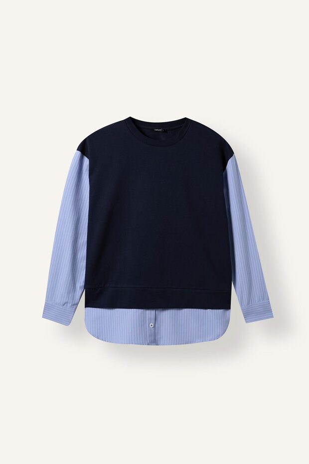 Regular Fit Crew Neck Sweatshirt Tunic G9278Ax26Au