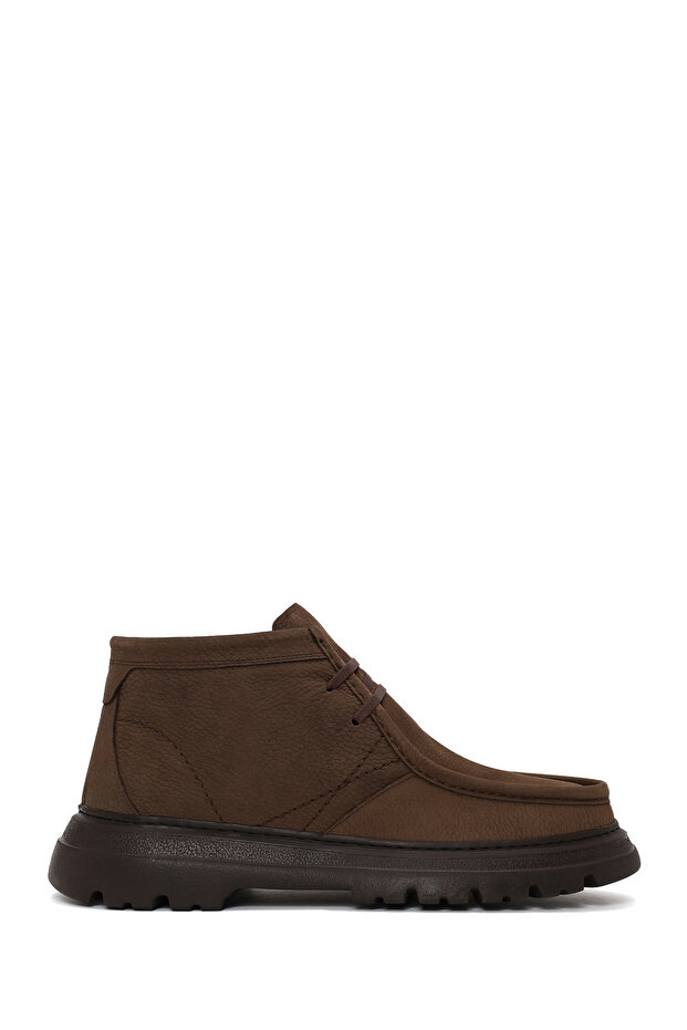 Men's Mink Lace-Up Thick Soled Nubuck Leather Boots Wm822006Dn