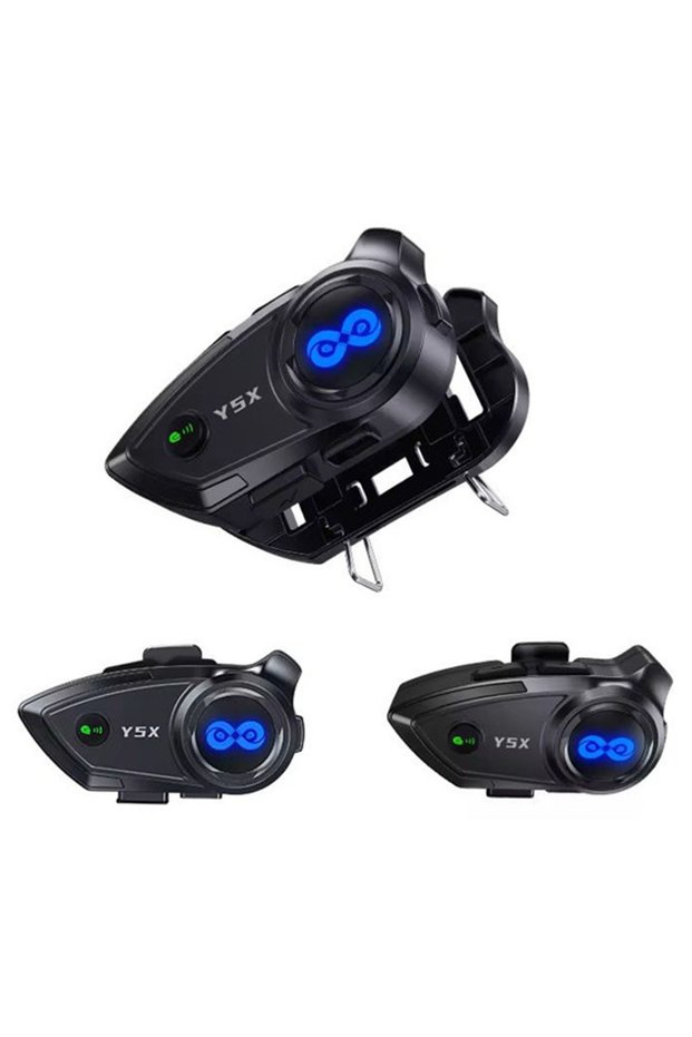 Y5X Rgb Lighted Intercom 5 People Connected 1000Mah Motorcycle Bluetooth Headset Set