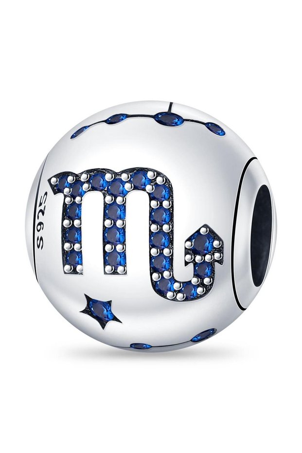 PAC251-8 Charm Plata 925 Original 12 constellation beads Water, Earth, Fire and wind round bead char