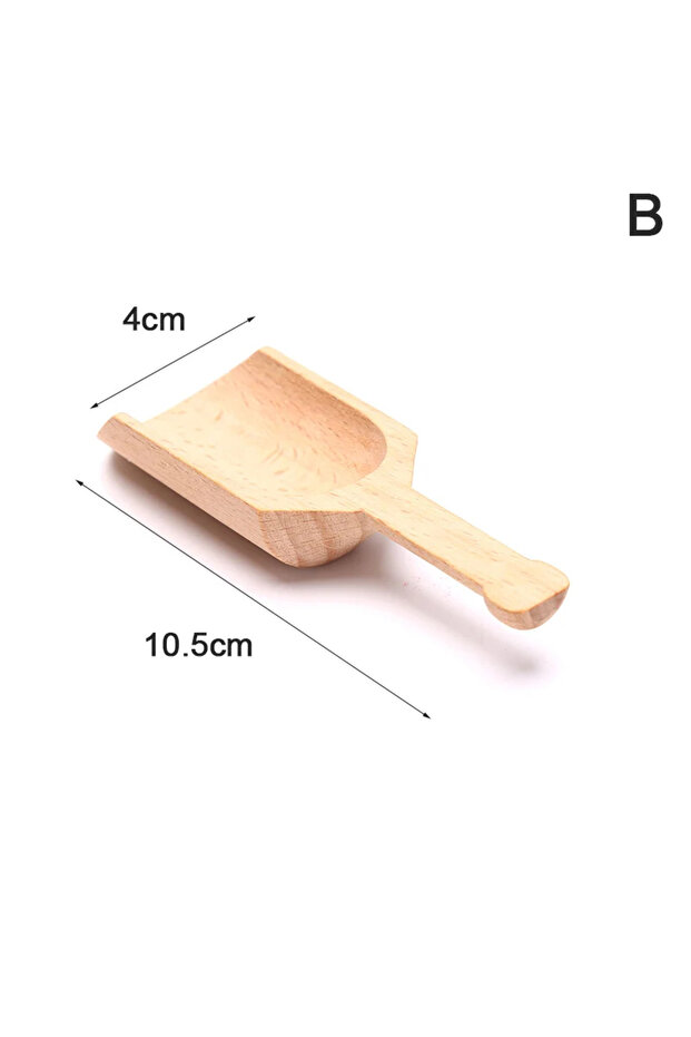 3pcs 10.5 X 4cm Wooden Mini Tea Coffee Scoops Seasoning Candy Spices Bath Salt Spoons Milk Powder Sc