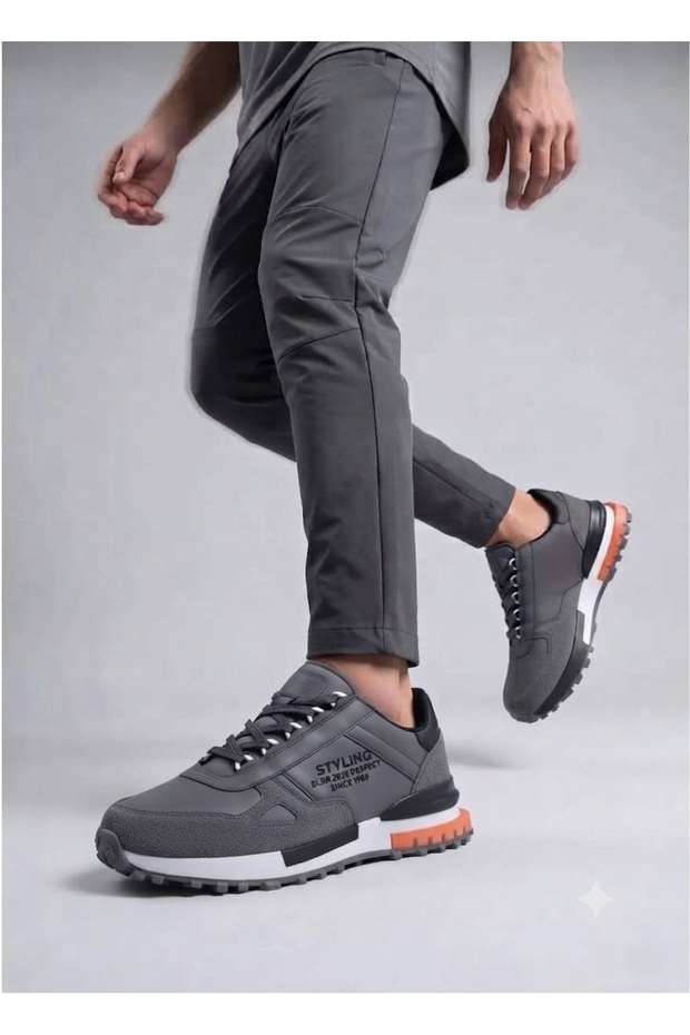 Men's Daily Parachute Material Sneaker Shoes Colorful Non-Slip Thick Sole-Smoked