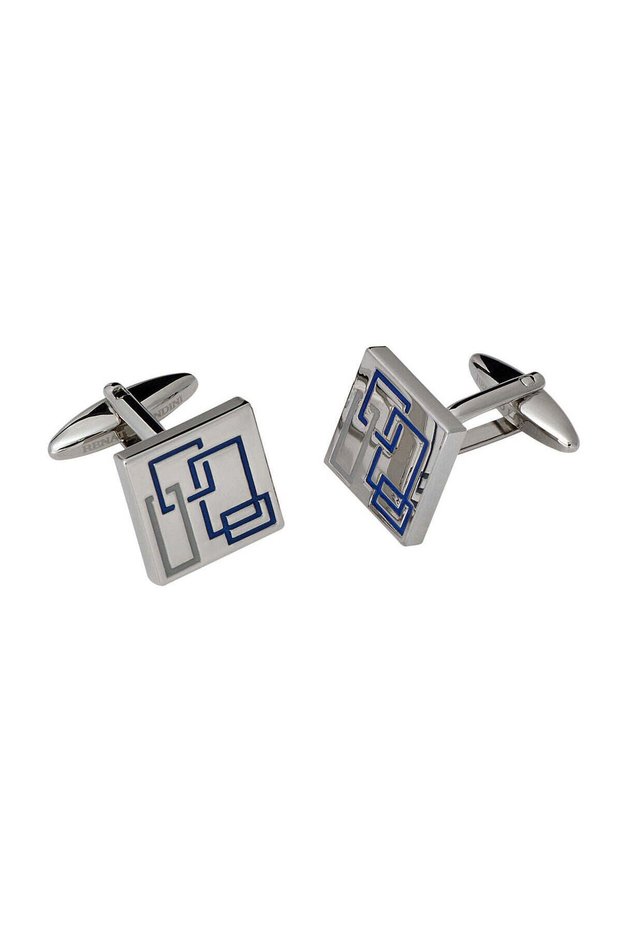 Blue & Chrome Cufflinks/ Connection 26