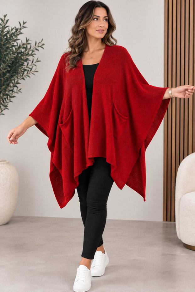 Mercerized poncho standard loose fit