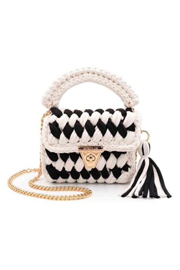 Crochet Crossbody Bag, Crochet Bag, Woven Handbag - White