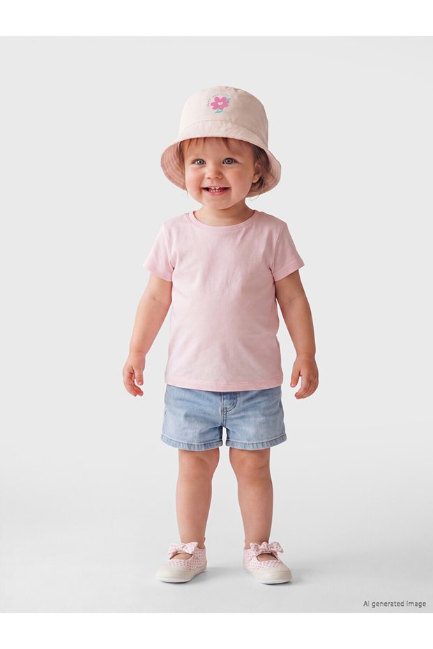 Peak New Season Pink Floral Patterned Baby Girl Bucket Hat