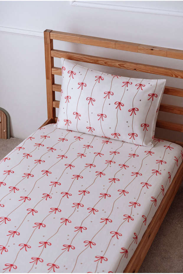 Ribbon Elastic Sheet Set (60X120+15)- Ribbon Line