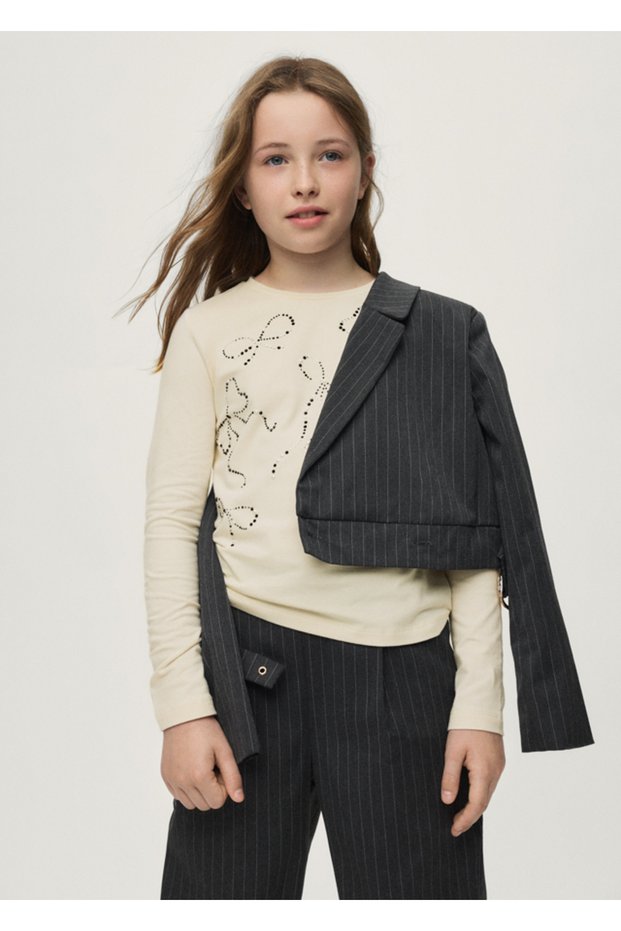 Girl's Long Sleeve T-Shirt Crema 7065