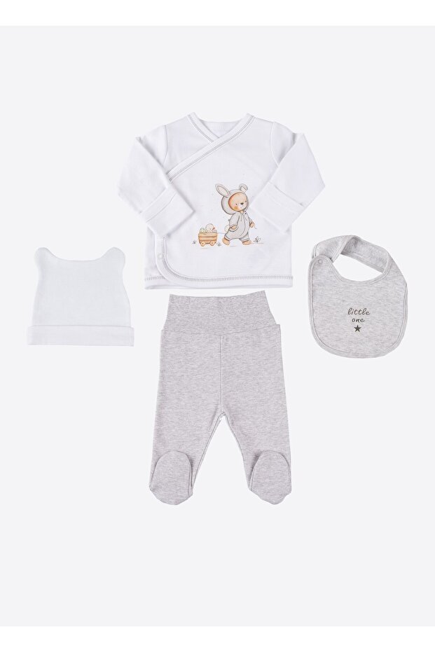 Organic Pogy 4-Piece Hospital Discharge Set Gray