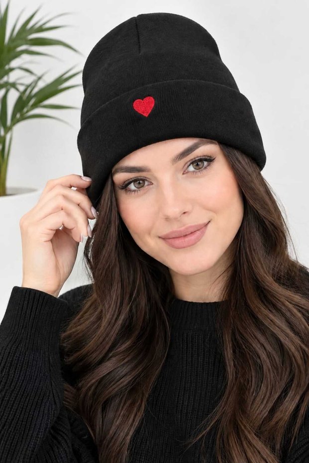 Women's Heart Embroidery Beanie