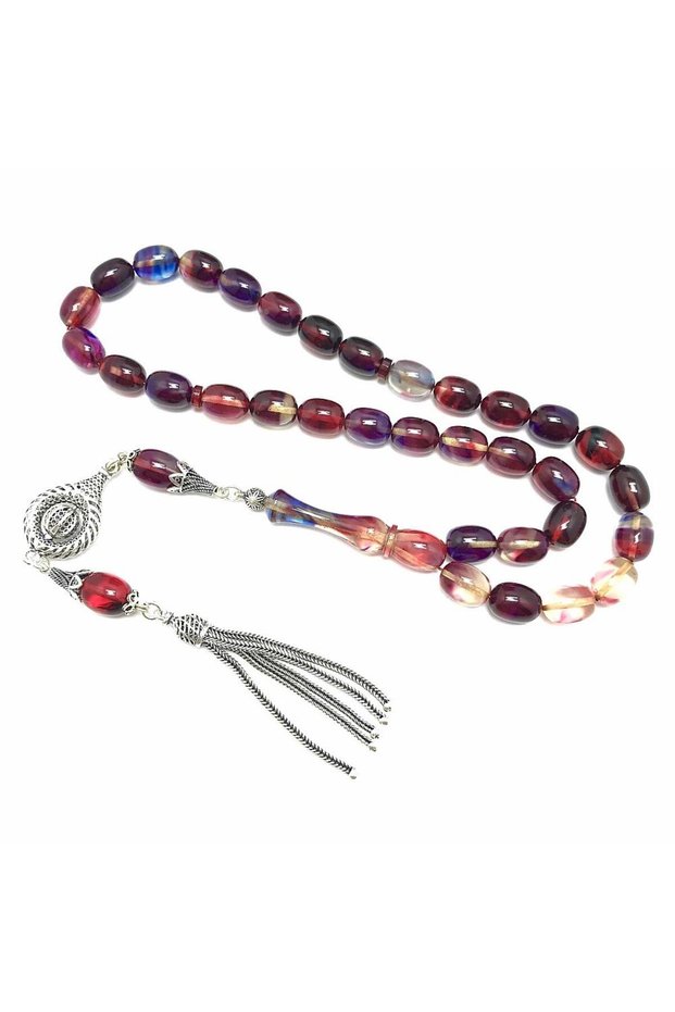 Special Design Multicolor Fire Amber Prayer Beads