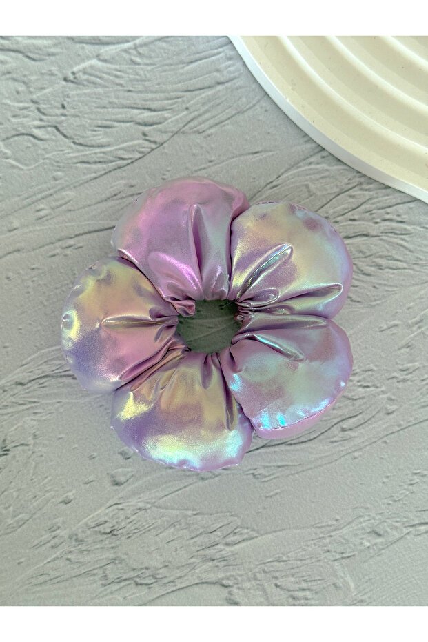 Satin Textured Floral Model Padded Girls' Bun Hairpin Piece