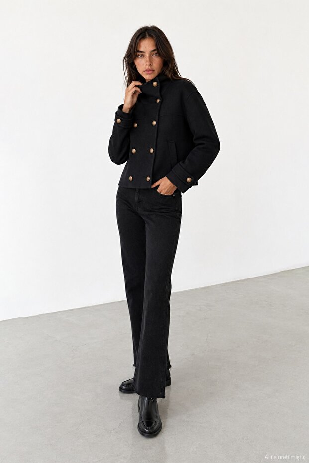 Button Detailed Coat