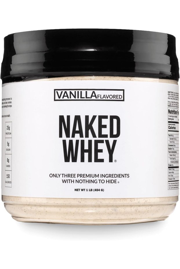 Vanilla Whey Protein 1Lb, Only 3 Ingredients, All Natural Grass Fed Whey Protein Powder + Vanilla + Coconut Sugar - NSF Certified, GMO-Free, Soy Free, Gluten Free. Aid Muscle Growth, 12 Servings
