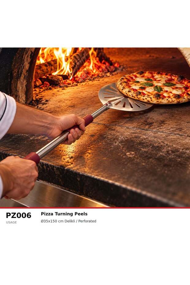 Aluminum Pizza Turning Shovel with Round Holes 30 cm
