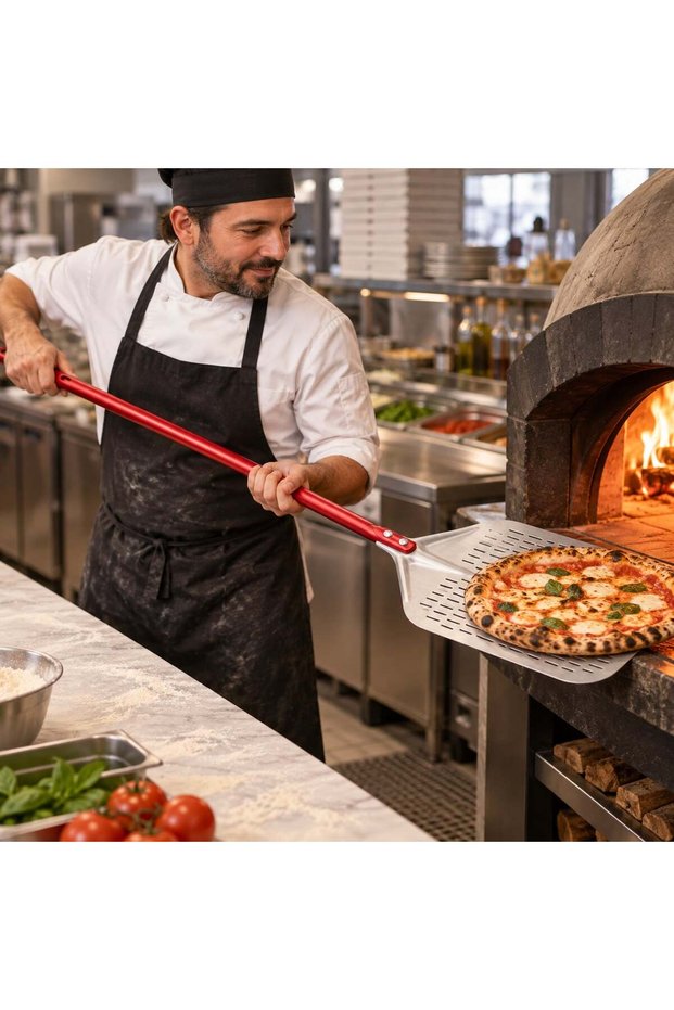 Aluminum Pizza Shovel with Holes 25 cm