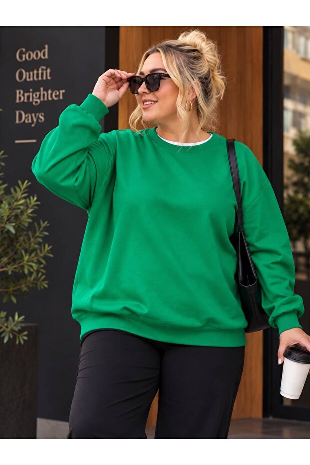 3 Yarn Combed Cotton Plus Size Unisex Sweatshirt Vp3