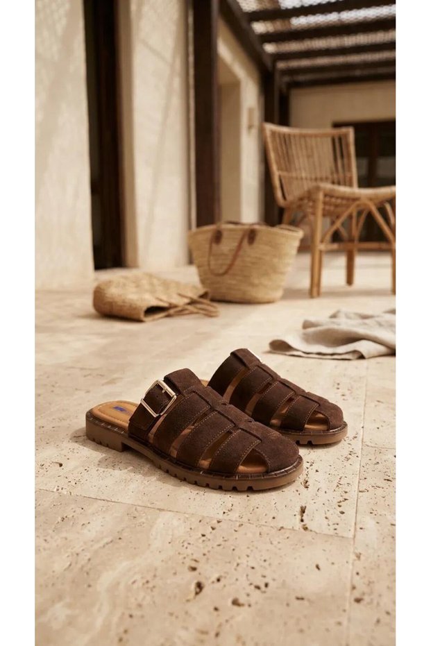 26623 Genuine Leather Women's Slippers
