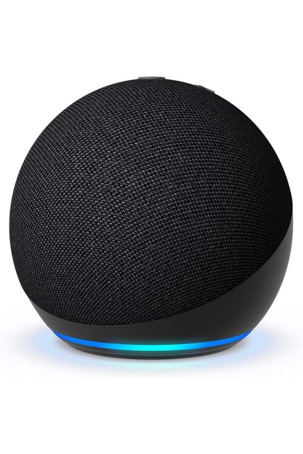 Echo Dot (5th Gen) smart bluetooth speaker with vibrant sound and Alexa Use your voice to control smart home devices, play music or the Quran, and more (speaks English & Khaleeji) Black