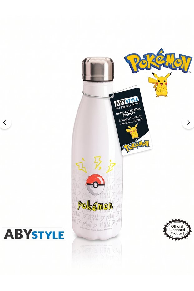 Pokémon Pikachu Scribble Metal Water Bottle / Water Flask (500 ml) ⚡