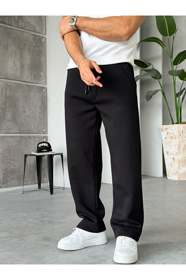 3 Thread Baggy Basic Tracksuit F Black