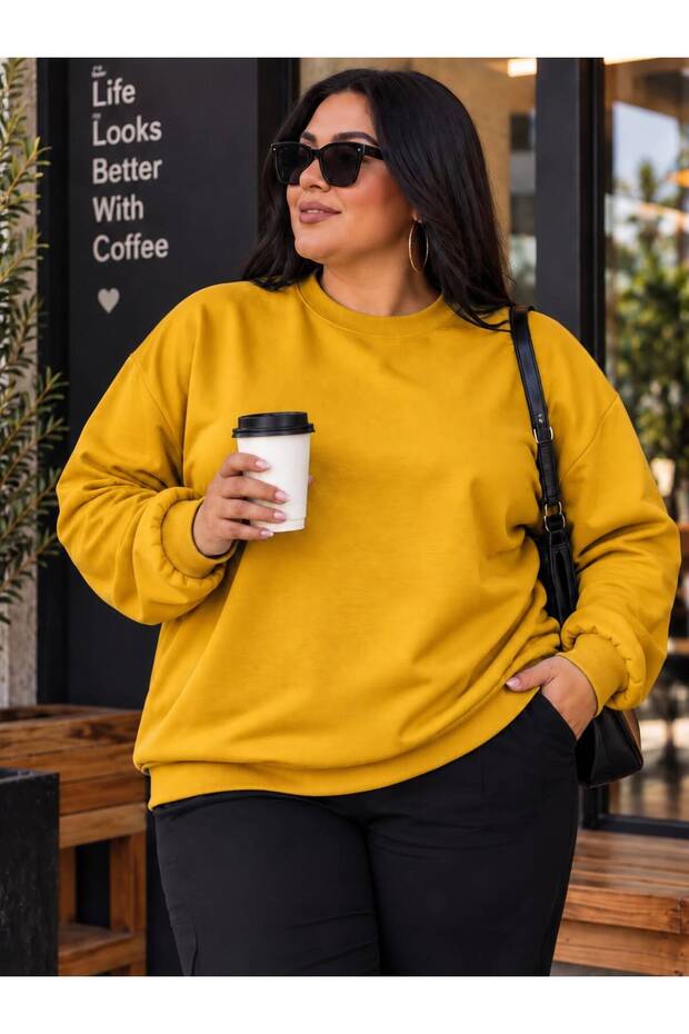3 Yarn Combed Cotton Plus Size Unisex Sweatshirt Vp2