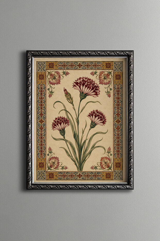 Ottoman Clove Motif - Vintage Patterned Painting - Fine Model