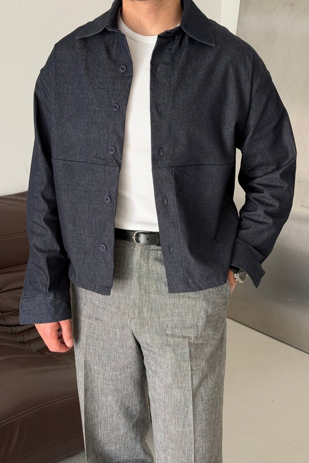 Kiffa Boxy Fit Seasonal Buttoned Men's Denim Jacket with Pockets