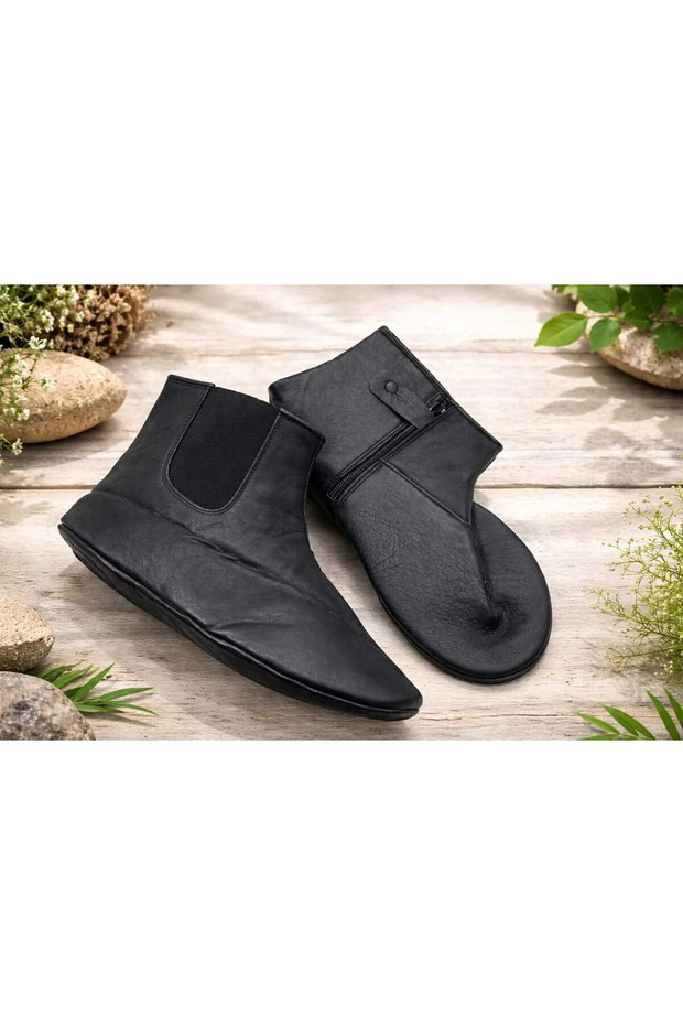 Genuine Soft Leather Socks Mest - Leather Mest with Elastic and Zipper