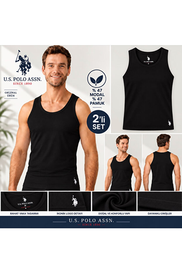 Men'S, 47% Modal, 47% Cotton, 2-Pack Undershirts (Boxed)