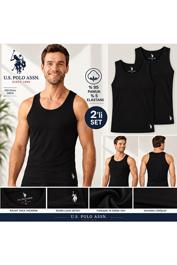 Men'S, 95% Cotton, 5% Elastane, 2-Pack Undershirts (Boxed)