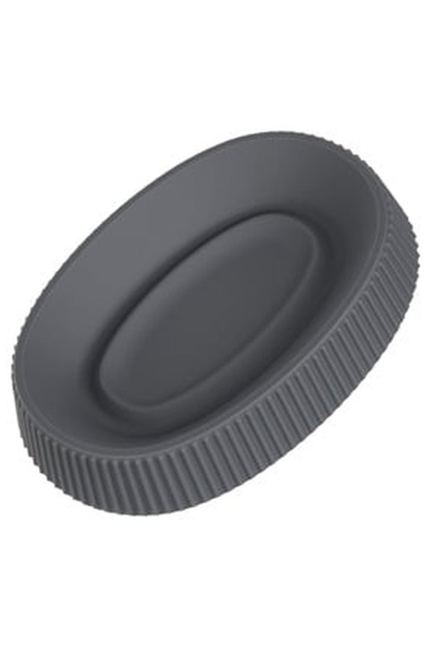 Oval Plastic Soap Dish Grey with Lines Pattern 14x10cm