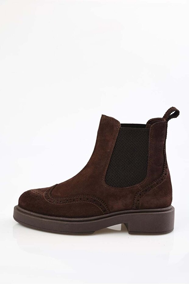 Brown Elastic Boots 22136