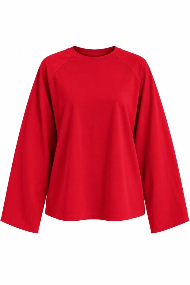 Red Basic Oversize Tshirt - 2128