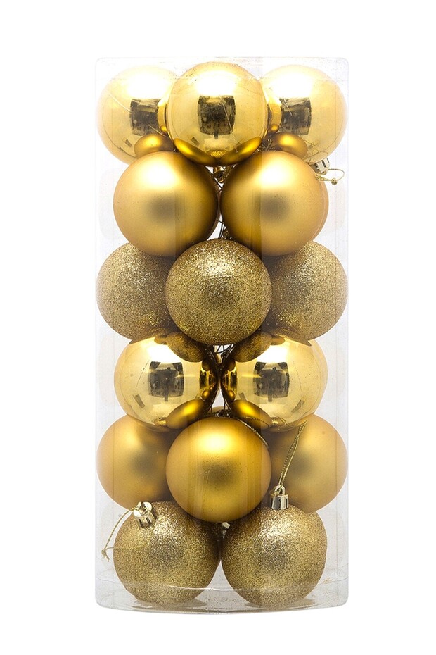 Snow angels 6 cm christmas ball 24-pack